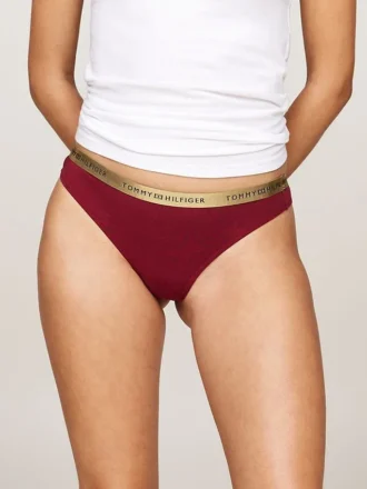 Tanga med logotyp i midjan, 5-pack