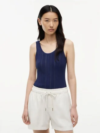 Tanktop i blandad stickning