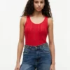 Tanktop i blandad stickning