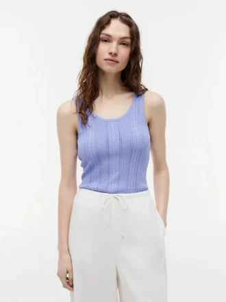 Tanktop i blandad stickning