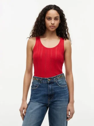 Tanktop i blandad stickning