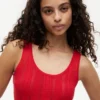 Tanktop i blandad stickning