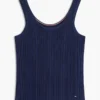 Tanktop i blandad stickning Tanktop i blandad stickning