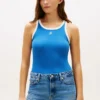 Tanktop i ribbstickat tyg med monogram Tanktop i ribbstickat tyg med monogram