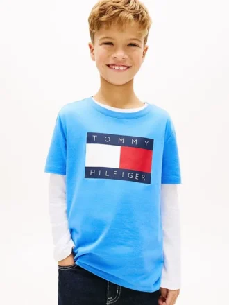 Tommy Flag Logo T-shirt för barn