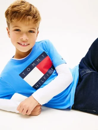 Tommy Flag Logo T-shirt för barn