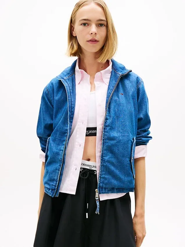 Tommy Jeans Chambray-jacka med dragkedja Tommy Jeans Chambray-jacka med dragkedja