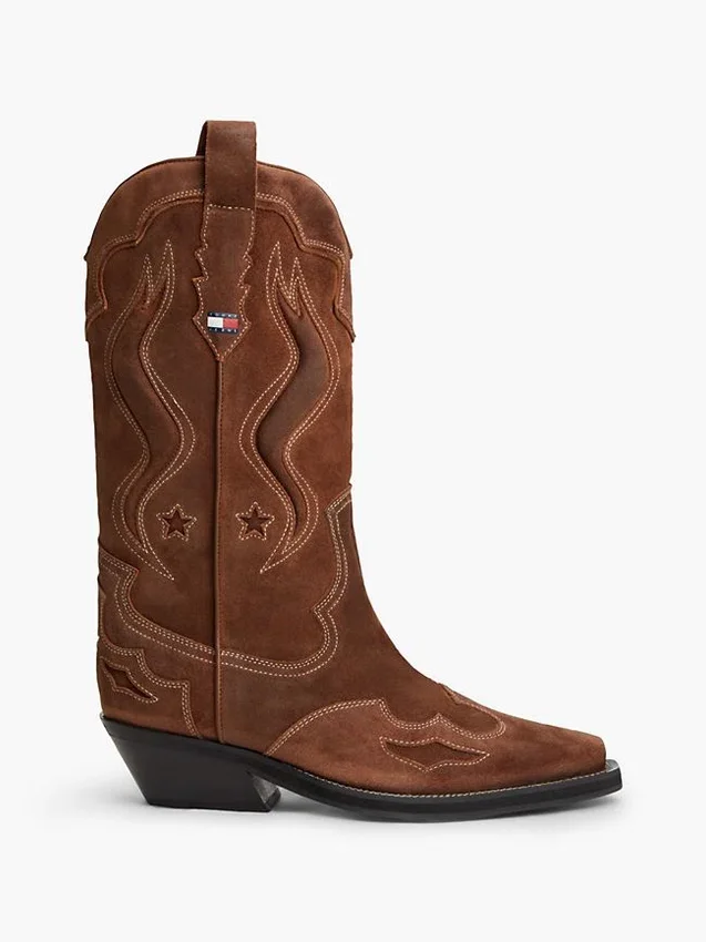 Tommy Jeans cowboystövlar i mocka Tommy Jeans cowboystövlar i mocka