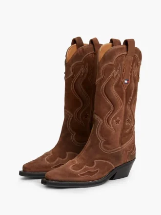 Tommy Jeans cowboystövlar i mocka