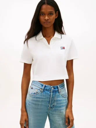 Tommy Jeans Cropped Boxy Fit Polo