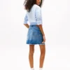 Tommy Jeans högmidjad minikjol i denim