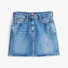 Tommy Jeans högmidjad minikjol i denim
