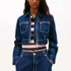Tommy Jeans kort jeansjacka med dragkedja Tommy Jeans kort jeansjacka med dragkedja