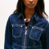 Tommy Jeans kort jeansjacka med dragkedja Tommy Jeans kort jeansjacka med dragkedja