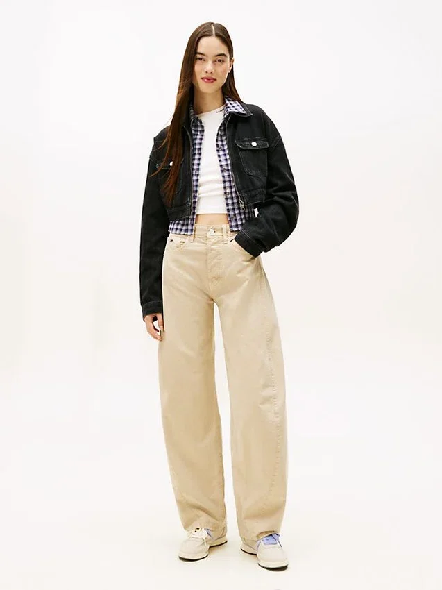 Tommy Jeans kort jeansjacka med dragkedja Tommy Jeans kort jeansjacka med dragkedja