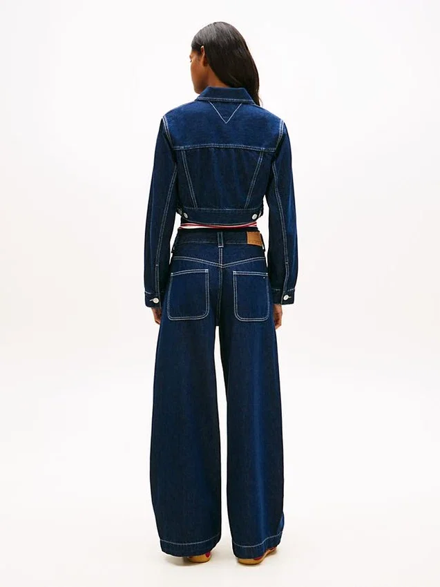 Tommy Jeans kort jeansjacka med dragkedja Tommy Jeans kort jeansjacka med dragkedja
