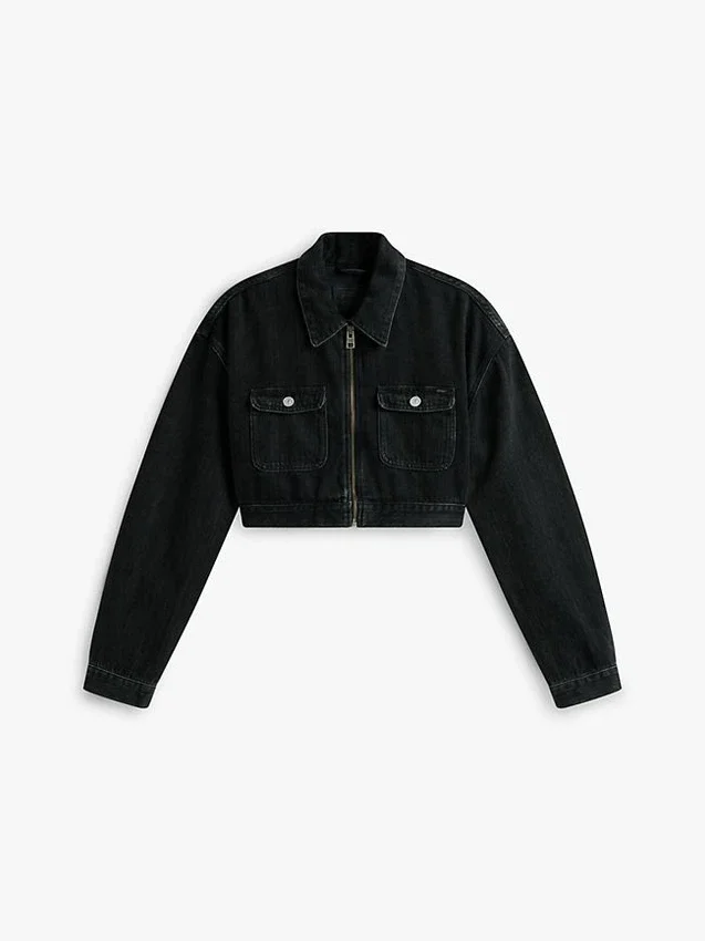 Tommy Jeans kort jeansjacka med dragkedja Tommy Jeans kort jeansjacka med dragkedja