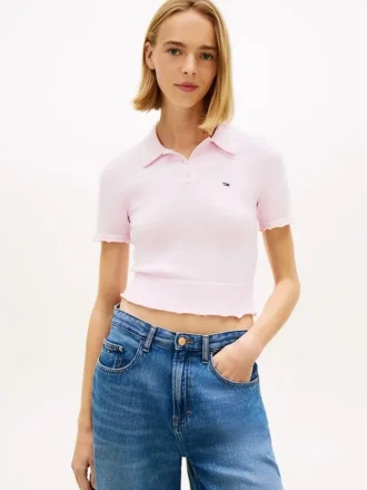 Tommy Jeans Lettuce-Trim Sweater Polo