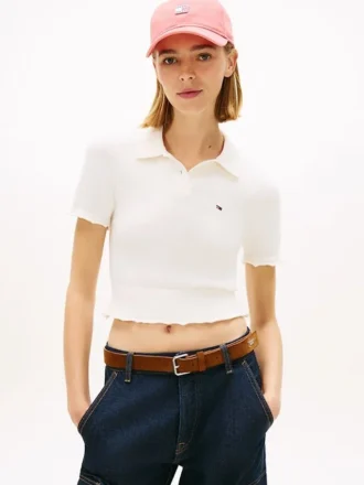 Tommy Jeans Lettuce-Trim Sweater Polo