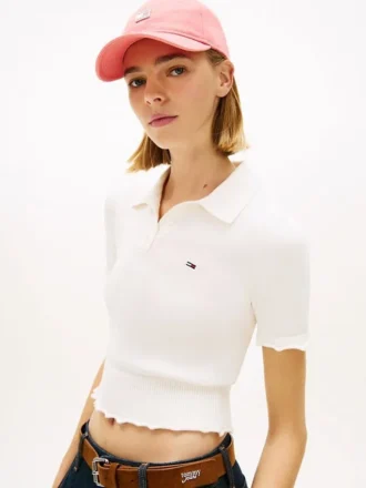 Tommy Jeans Lettuce-Trim Sweater Polo