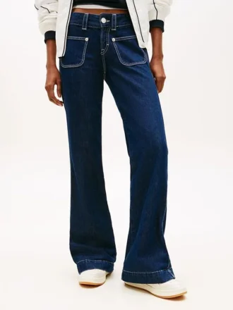 Tommy Jeans lågmidjade bootcut-Jeans med fickor