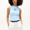 Tommy Jeans linne med pufftryckt logotyp