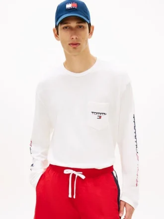 Tommy Jeans långärmad T-shirt med LA-logotyp