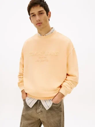Tommy Jeans Logo Garment-Dyed Sweatshirt