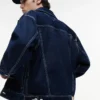 Tommy Jeans mörkblå denimranchjacka