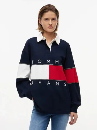 Tommy Jeans Oversized Fit Flag Rugby