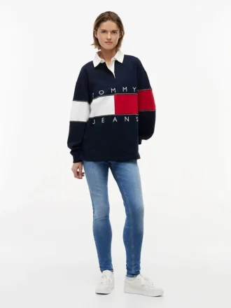 Tommy Jeans Oversized Fit Flag Rugby
