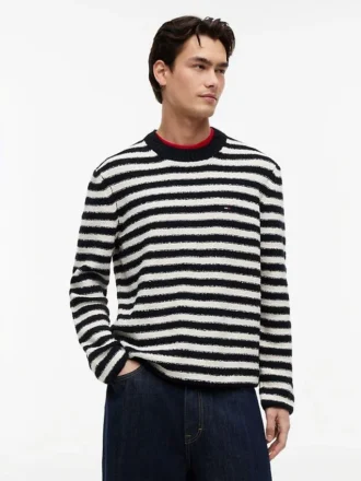 Tommy Jeans randig bouclé-tröja