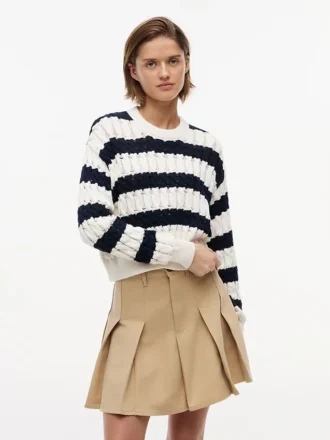 Tommy Jeans randig kabelstickad tröja