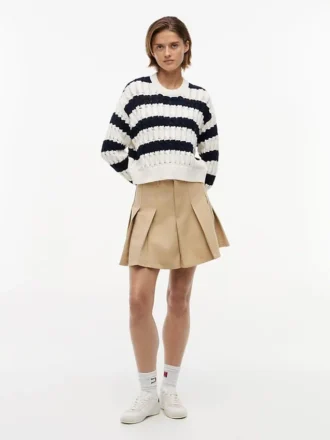 Tommy Jeans randig kabelstickad tröja