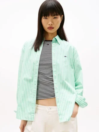 Tommy Jeans randig poplinskjorta