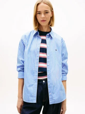 Tommy Jeans randig poplinskjorta