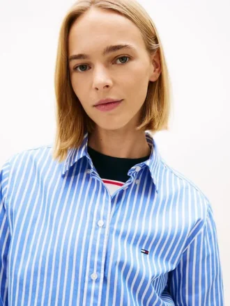 Tommy Jeans randig poplinskjorta