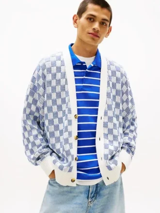 Tommy Jeans Relaxed Fit Check Cardigan