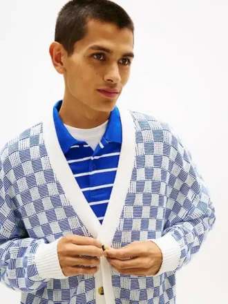 Tommy Jeans Relaxed Fit Check Cardigan