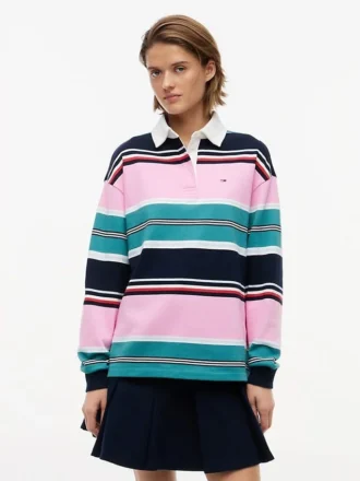 Tommy Jeans Relaxed Fit Rugby-tröja