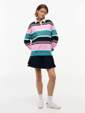 Tommy Jeans Relaxed Fit Rugby-tröja