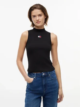 Tommy Jeans Slim Fit Mockneck Tank Top