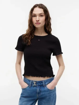 Tommy Jeans Slim Fit Shirred T-shirt