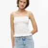 Tommy Jeans Slim Fit Shirred Tank Top Tommy Jeans Slim Fit Shirred Tank Top