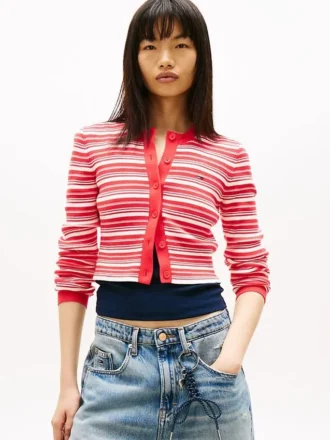 Tommy Jeans Slim Fit Striped Cardigan