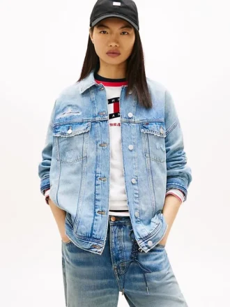 Tommy Jeans slitna Jeansjacka