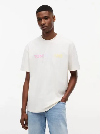 Tommy Jeans T-shirt med gradientlogotyp