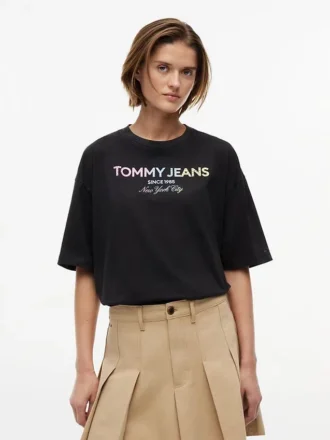 Tommy Jeans T-shirt med kristallogotyp