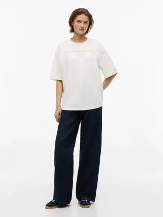 Tommy Jeans T-shirt med kristallogotyp