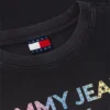 Tommy Jeans T-shirt med kristallogotyp Tommy Jeans T-shirt med kristallogotyp